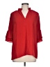 MICHAEL Michael Kors Red 3/4 Sleeve Blouse Size L - photo 1