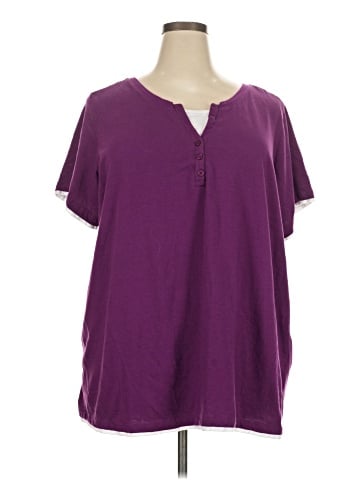 Woman Within Short Sleeve Henley (view 1)