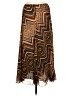 Ruby Rd. 100% Polyester Print Brown Casual Skirt Size 10 - photo 2
