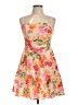 DB Studio Floral Orange Cocktail Dress Size 10 - photo 1
