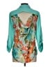 Iz Byer 100% Polyester Teal 3/4 Sleeve Blouse Size L - photo 2
