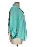 Iz Byer 100% Polyester Teal 3/4 Sleeve Blouse Size L - photo 4