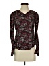 Hinge 100% Viscose Paisley Burgundy Long Sleeve Blouse Size XXS - photo 1