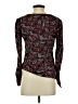Hinge 100% Viscose Paisley Burgundy Long Sleeve Blouse Size XXS - photo 2