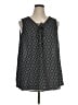Terra & Sky 100% Polyester Black Sleeveless Blouse Size 1X - photo 1