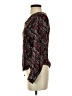 Hinge 100% Viscose Paisley Burgundy Long Sleeve Blouse Size XXS - photo 5