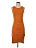 Nine West Solid Orange Casual Dress Size S - photo 1