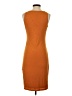 Nine West Solid Orange Casual Dress Size S - photo 2