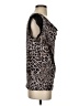 Robert Rodriguez Animal Print Brown Sleeveless Blouse Size S - photo 4