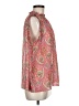 Gap 100% Polyester Paisley Pink Sleeveless Blouse Size M - photo 4