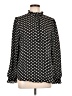 Ann Taylor LOFT 100% Polyester Polka Dots Black Long Sleeve Blouse Size L - photo 1