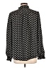 Ann Taylor LOFT 100% Polyester Polka Dots Black Long Sleeve Blouse Size L - photo 2