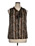 AGB 100% Polyester Brown Sleeveless Blouse Size XL - photo 1