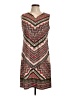 JM Collection Print Brown Cocktail Dress Size L (petite) - photo 1