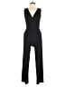 NY Collection Solid Black Jumpsuit Size P (petite) - photo 1