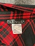 Venus 100% Rayon Plaid Red Long Sleeve Blouse Size S - photo 7