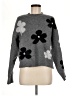 NANETTE Nanette Lepore Floral Gray Pullover Sweater Size M - photo 1
