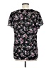 Maurices 100% Polyester Floral Black Short Sleeve Blouse Size M - photo 2