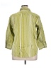 Chico's Stripes Green 3/4 Sleeve Button-Down Shirt Size XL - photo 2