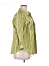 Chico's Stripes Green 3/4 Sleeve Button-Down Shirt Size XL - photo 4