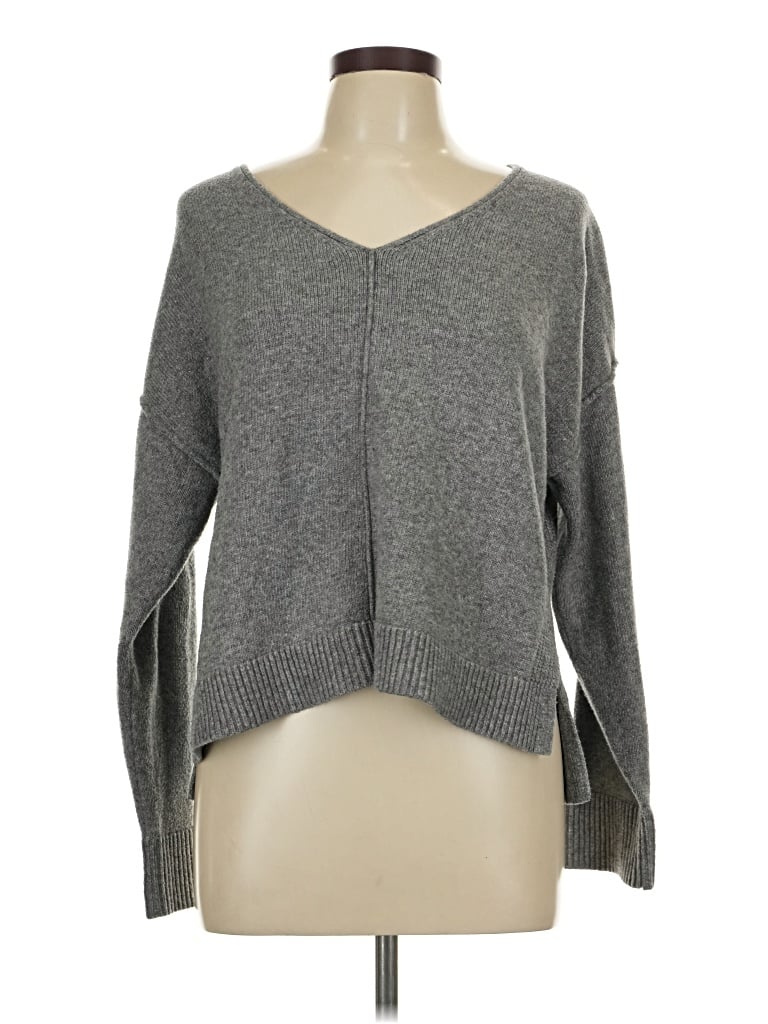 Pre-owned Auden Long Sleeve T-shirt In Gray