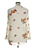 Fig and Flower Floral Ivory Long Sleeve Blouse Size XL - photo 2