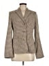 Ann Mashburn Houndstooth Brown Wool Blazer Size 8 - photo 1