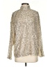 H&M Metallic Silver Long Sleeve Blouse Size S - photo 1