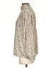 H&M Metallic Silver Long Sleeve Blouse Size S - photo 5