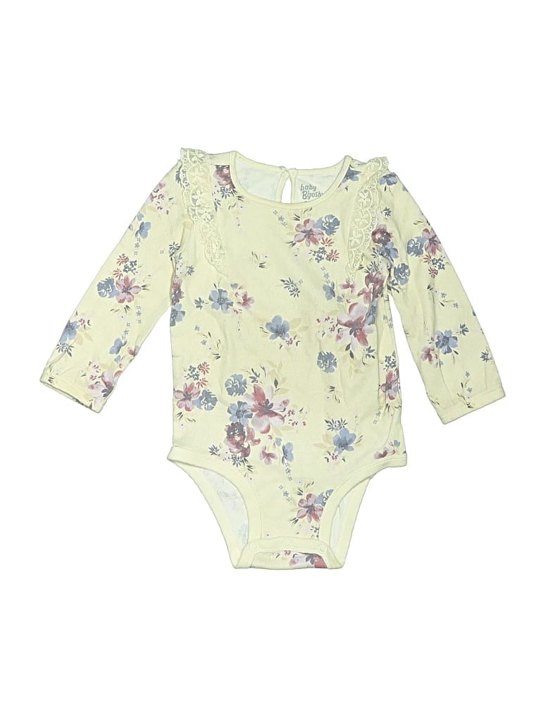 Pre-owned Baby B'gosh Kids' Long Sleeve Onesie In Yellow