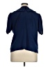 Halston III 100% Polyester Blue Short Sleeve Blouse Size 14 - photo 2
