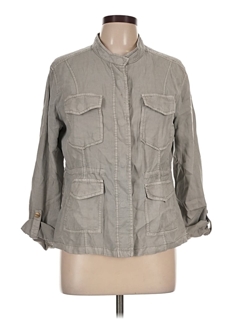 Pre-owned Sanctuary 3/4 Sleeve Button Down Shirt In Gray