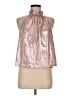 Old Navy 100% Polyester Metallic Pink Sleeveless Blouse Size M - photo 1