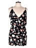 Shein 100% Polyester Floral Black Romper Size L - photo 1