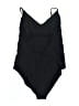 J.Crew 100% Polyester Solid Black One Piece Swimsuit Size 22 - photo 2