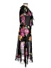 MSK 100% Polyester Floral Black Cocktail Dress Size 12 - photo 4