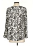 Express 100% Rayon Silver 3/4 Sleeve Blouse Size S - photo 2