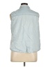 Per Se 100% Cotton Solid Blue Sleeveless Button-Down Shirt Size 1X - photo 2