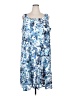 Perceptions 100% Polyester Print Blue Casual Dress Size 3X - photo 1