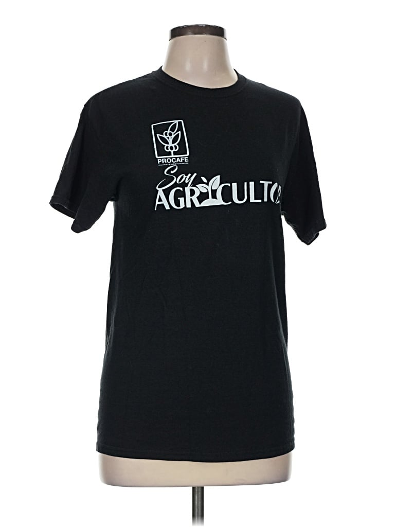 Pre-owned Jerzees Short Sleeve T-shirt In Black