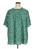 BLOOMCHIC 100% Polyester Stars Green Short Sleeve Blouse Size 26 - photo 1