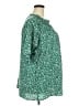 BLOOMCHIC 100% Polyester Stars Green Short Sleeve Blouse Size 26 - photo 4