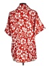 Fantaslook 100% Polyester Tropical Red Short Sleeve Blouse Size L - photo 2