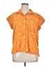 Style&Co Floral Orange Short Sleeve Blouse Size XL - photo 1