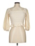 Lush 100% Cotton Ivory 3/4 Sleeve Blouse Size M - photo 1