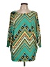 R.Rouge 100% Polyester Teal 3/4 Sleeve Blouse Size L - photo 1