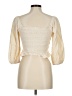 Lush 100% Cotton Ivory 3/4 Sleeve Blouse Size M - photo 2