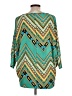 R.Rouge 100% Polyester Teal 3/4 Sleeve Blouse Size L - photo 2