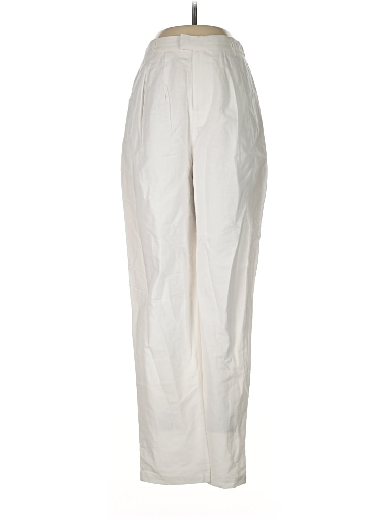Pre-owned L'academie Los Angeles Linen Pants In Ivory
