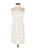 Jackie Jon Stripes Ivory Cocktail Dress Size 4 - photo 1